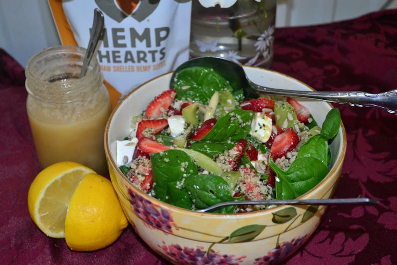 Spinach & Berry Salad with Honey Lemon Dressing Azure Standard