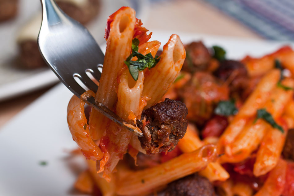 Three Cheese Meatball Penne Rigate Bake Azure Standard