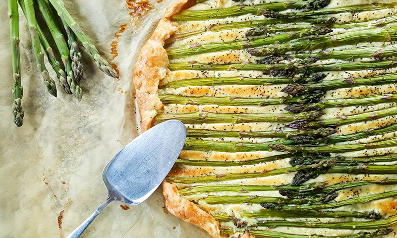 Best & Easy Asparagus Goat Cheese Rustic Pie (Galette) Azure Standard