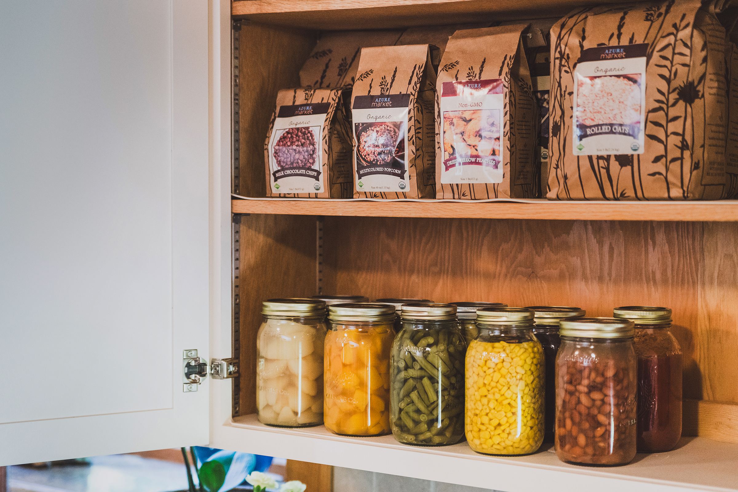 cupboard pantry canning jars