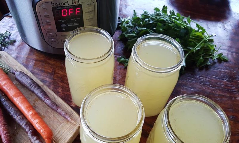 How To Make Chicken Broth With Kitchen Scraps In The Instant Pot   Homemade Chicken Broth E1465934286691 