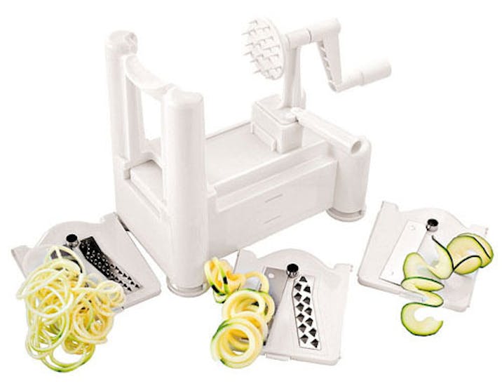 Paderno Say Hello to a NonElectric Spiral Vegetable Slicer Azure