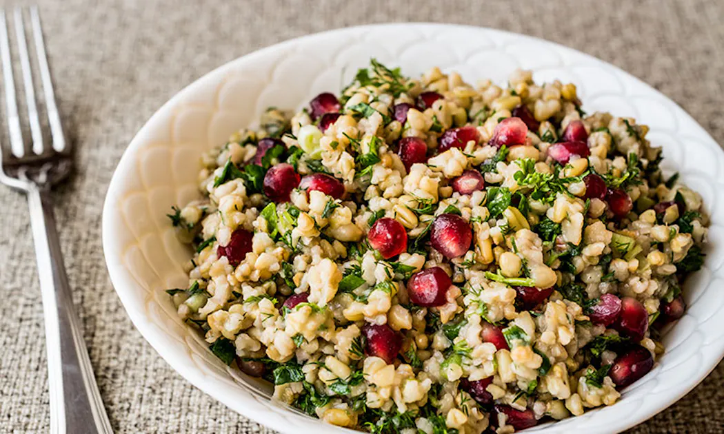 Deliciously Easy Wheat Berry Salad with Pomegranate Azure Standard